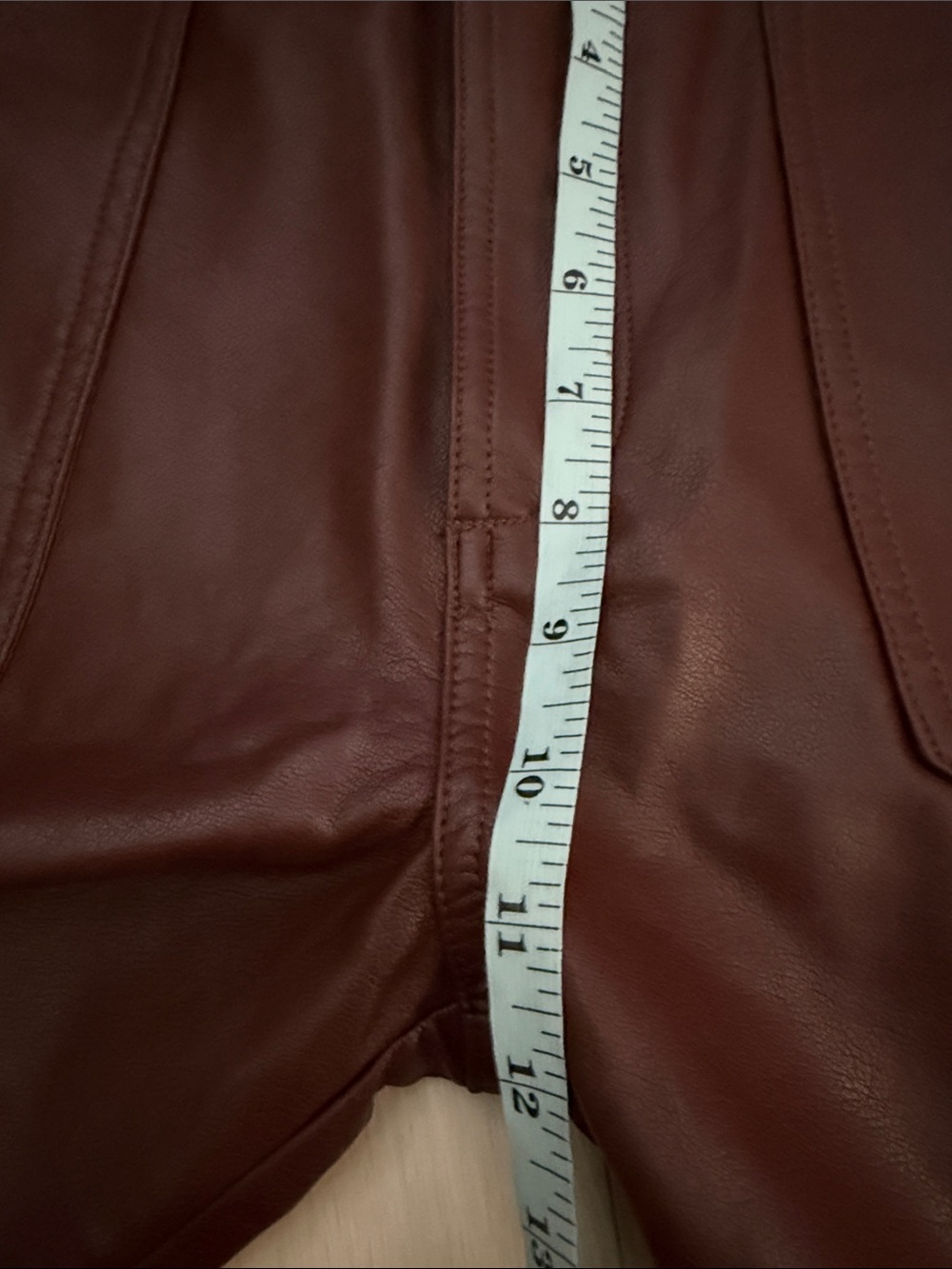 Pilcro Wide-Leg The Rylan Faux-Leather High-Rise Flare Pants Cocoa Brown - Picture 9 of 11